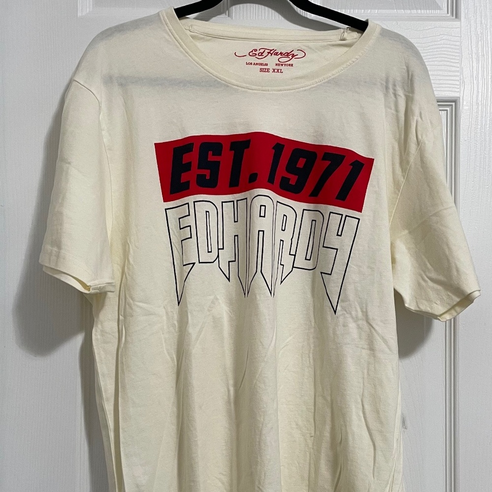Brand new Ed Hardy White Tshirt